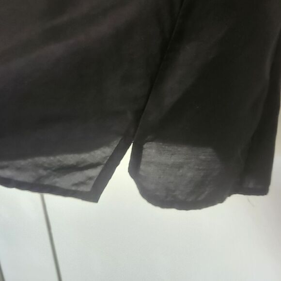 Rafaella Womens VINTAGE Silk Blend Deep V-Neck Button Front Cap Sleeve Top Large - Picture 5 of 5